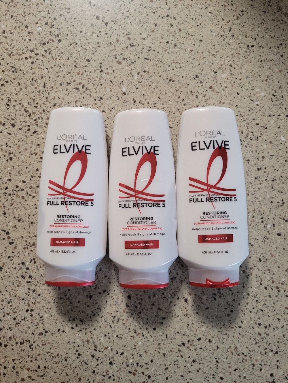 3 L'Oreal Elvive Full Restore 5 Restoring Conditioner 13.52 Oz Each Loreal